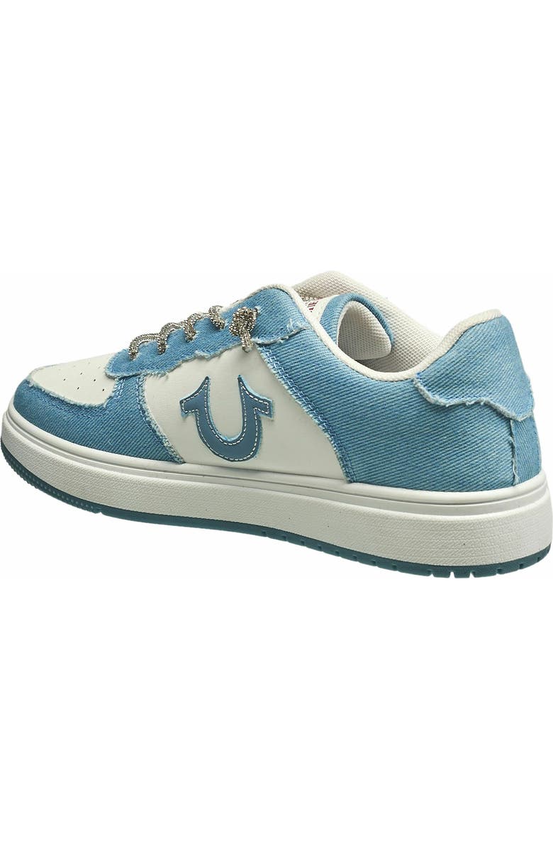 True Religion Ladies Allison Logo Sneaker, Alternate, color, Light Blue Multi
