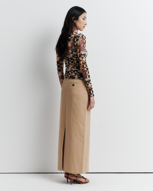 Romy Mosaic Top In Brown