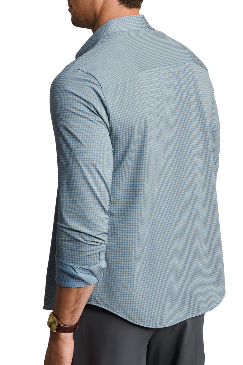 Commuter Slim Fit Gingham Shirt, Alternate, color, OLIVE SHADOW GINGHAM
