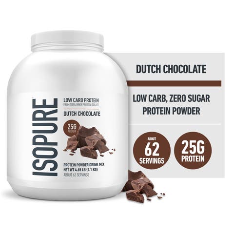 Low Carb Pure Whey Isolate Protein Powder Dutch Chocolate