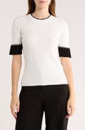 Diane von Furstenberg Medora Cable & Rib Knit Crewneck Sweater