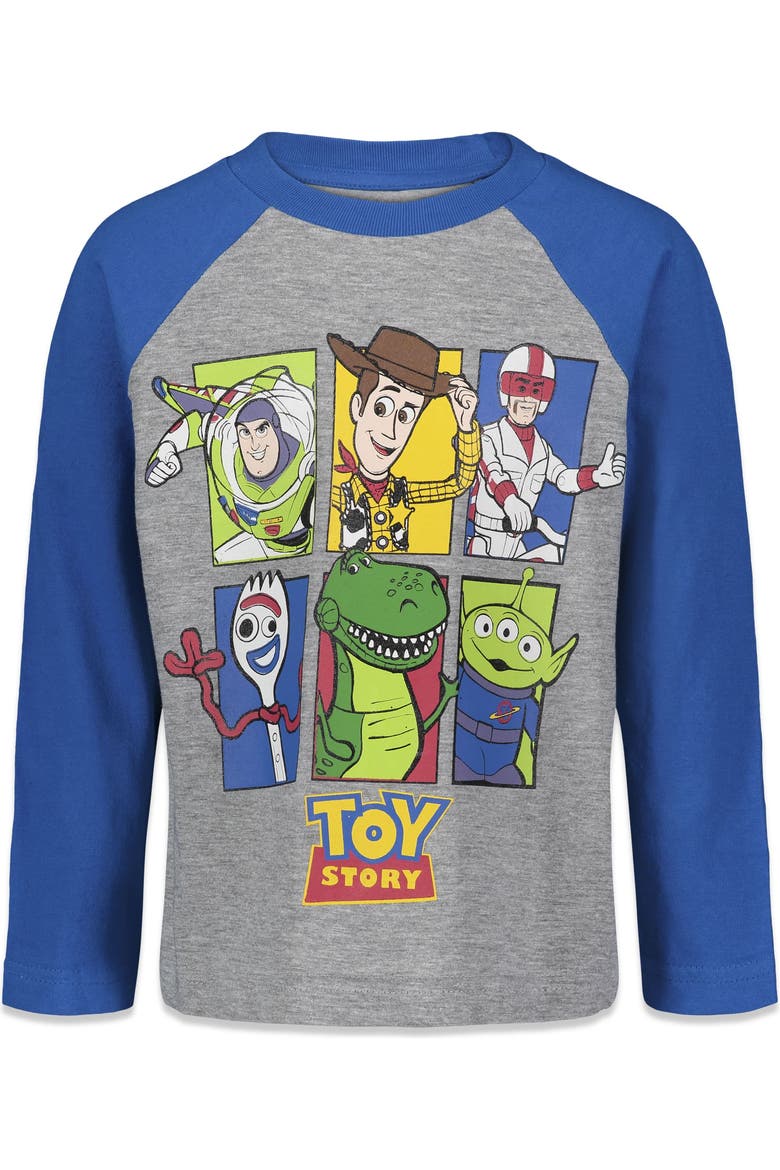 Toy Story 2-Piece Long Sleeve T-Shirts, Alternate, color, Toy Story Red Grey