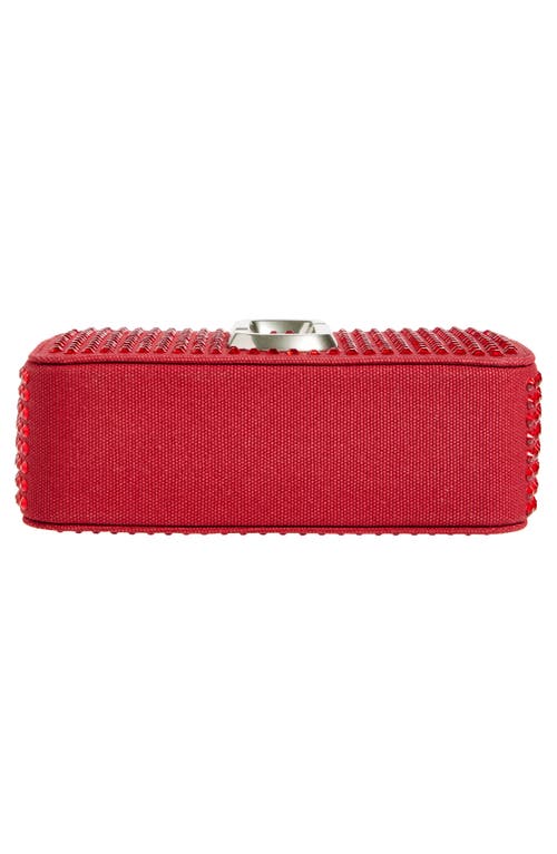 Marc Jacobs The Crystal Canvas Snapshot Bag In Siren Crystal