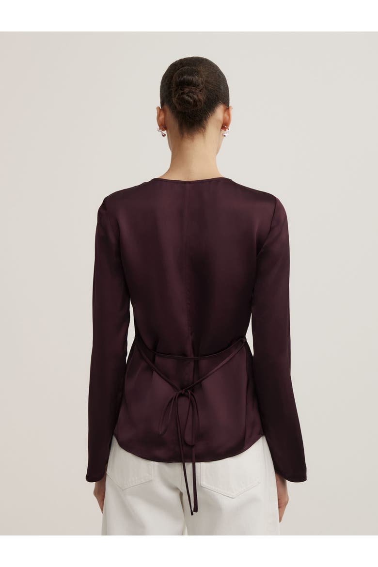 Button Through Top, Alternate, color, Plum