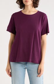 Eileen Fisher Crewneck Short Sleeve Organic Cotton T-Shirt