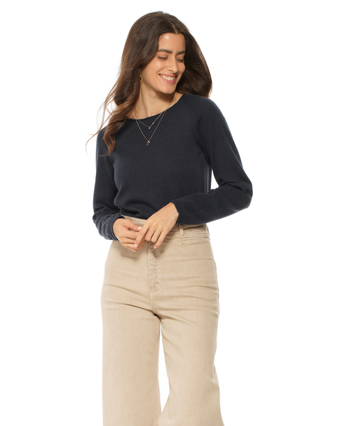 Ultralight Cashmere Raglan Crew Neck Sweater