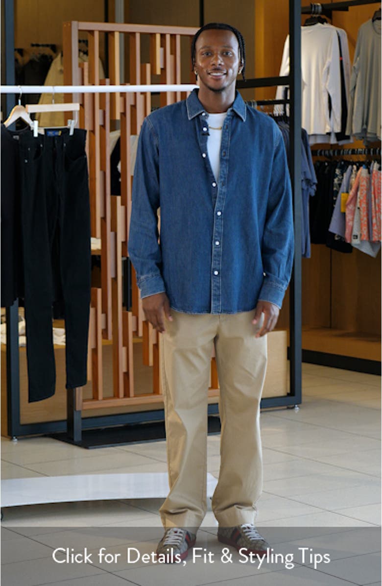 Finch Featherweight Denim Button-Up Shirt, sales video thumbnail