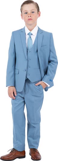 Kids' Dusty Blue Five-Piece Suit