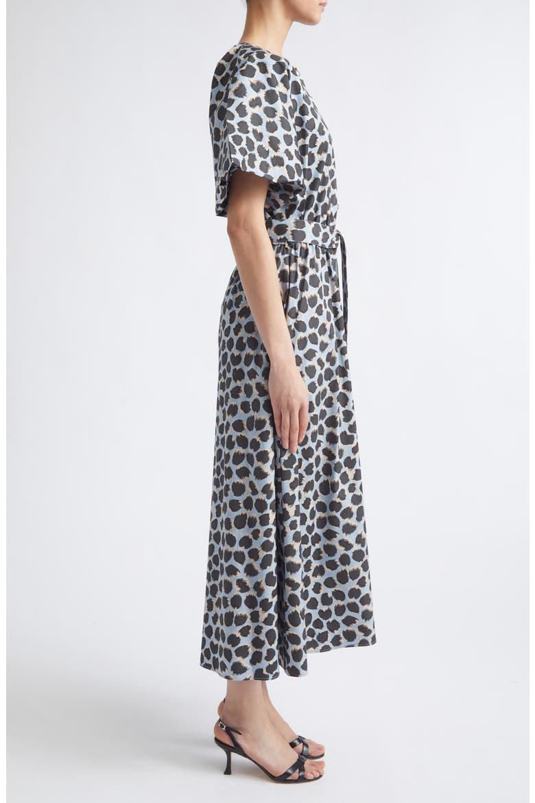 Paulina Belted Stretch Cotton Shirtdress, Alternate, color, VAPOR SPOTTED LEOPAR