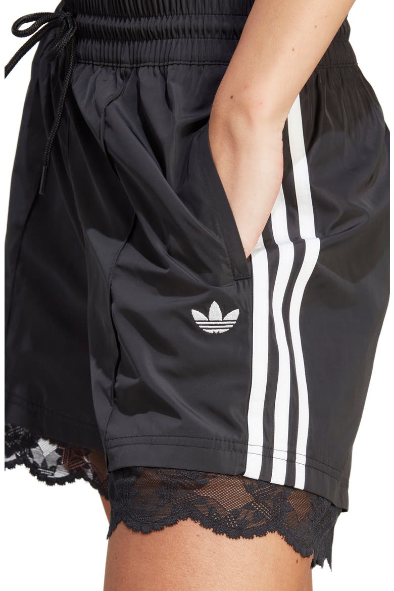 adidas Originals 3-Stripes Lace Trim Recycled Polyester Shorts