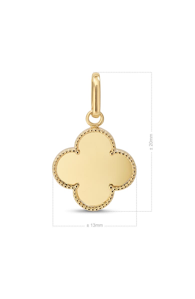 DEVATA Clover Pendant in 14K Gold, 13mm, Alternate, color, Yellow Gold