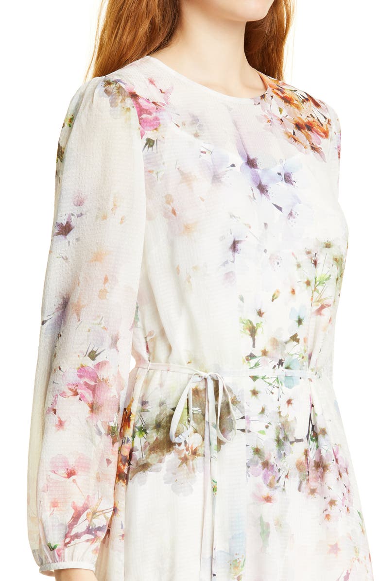 Ted Baker London Kally Vanilla Ruffle Hem Midi Dress, Alternate, color,