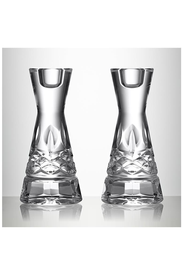 Lismore Set of 2 Round Candlesticks, Alternate, color, NO COLOR