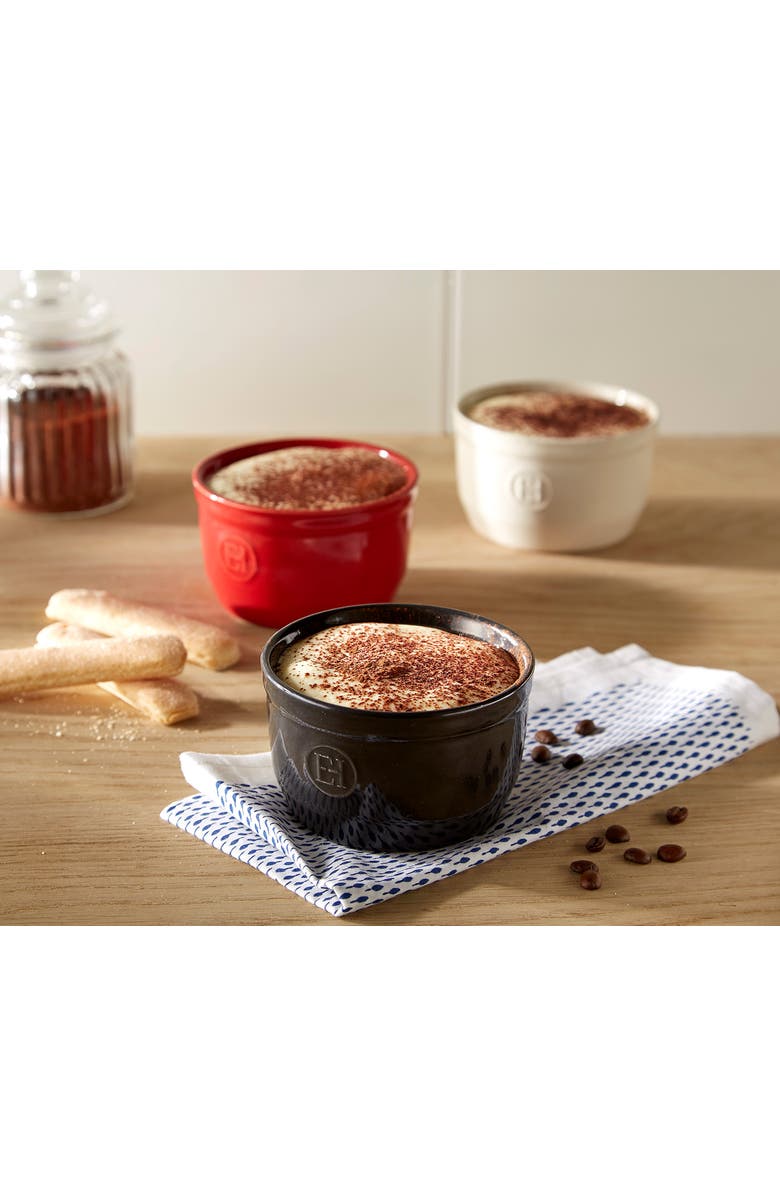 Emile Henry Made in France 8.5 oz Ramekin, Set of 2, 4" by 2.5", Alternate, color, Burgundy