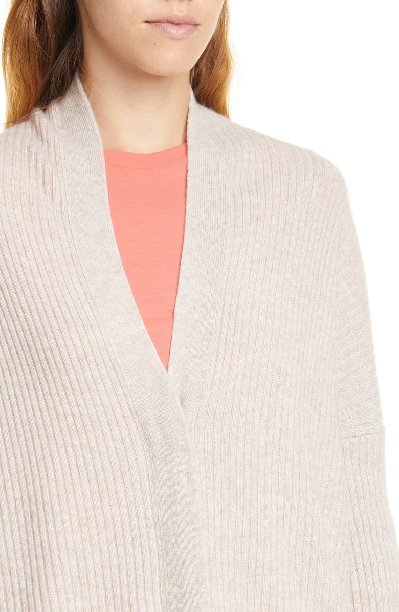 Vince Rib Wool & Cashmere Cardigan, Alternate, color, 