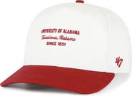 '47 Men's '47 White Alabama Crimson Tide Contemporary Basics Two-Tone Hitch Adjustable Hat