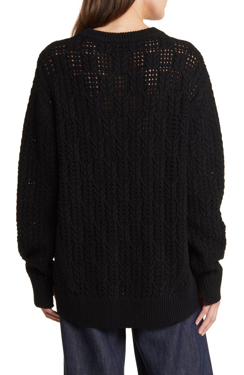 rag & bone Divya Cable Stitch Wool Sweater, Alternate, color,