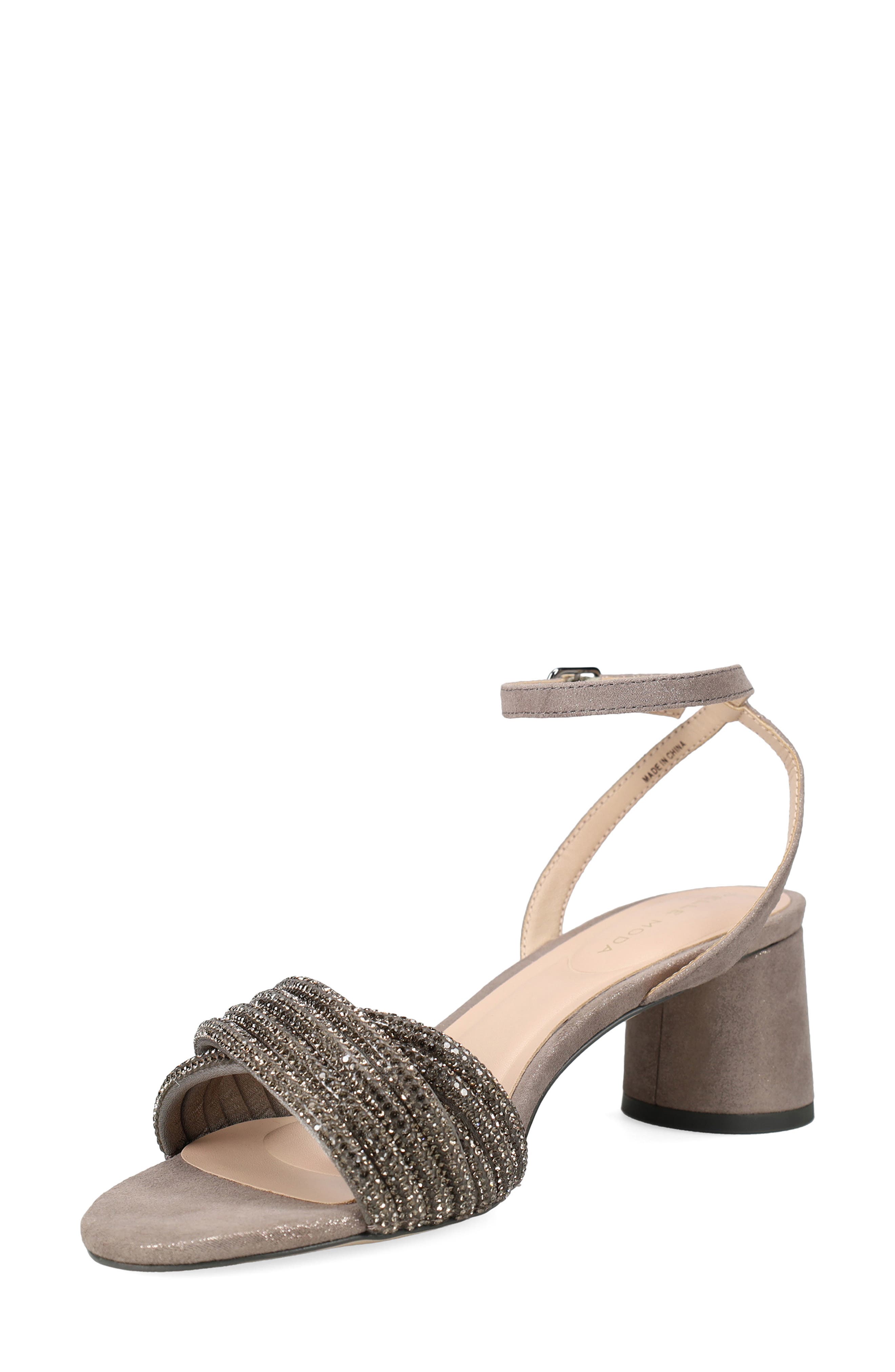 Pelle Moda Noli Ankle Strap Sandal, Alternate, color, Pewter
