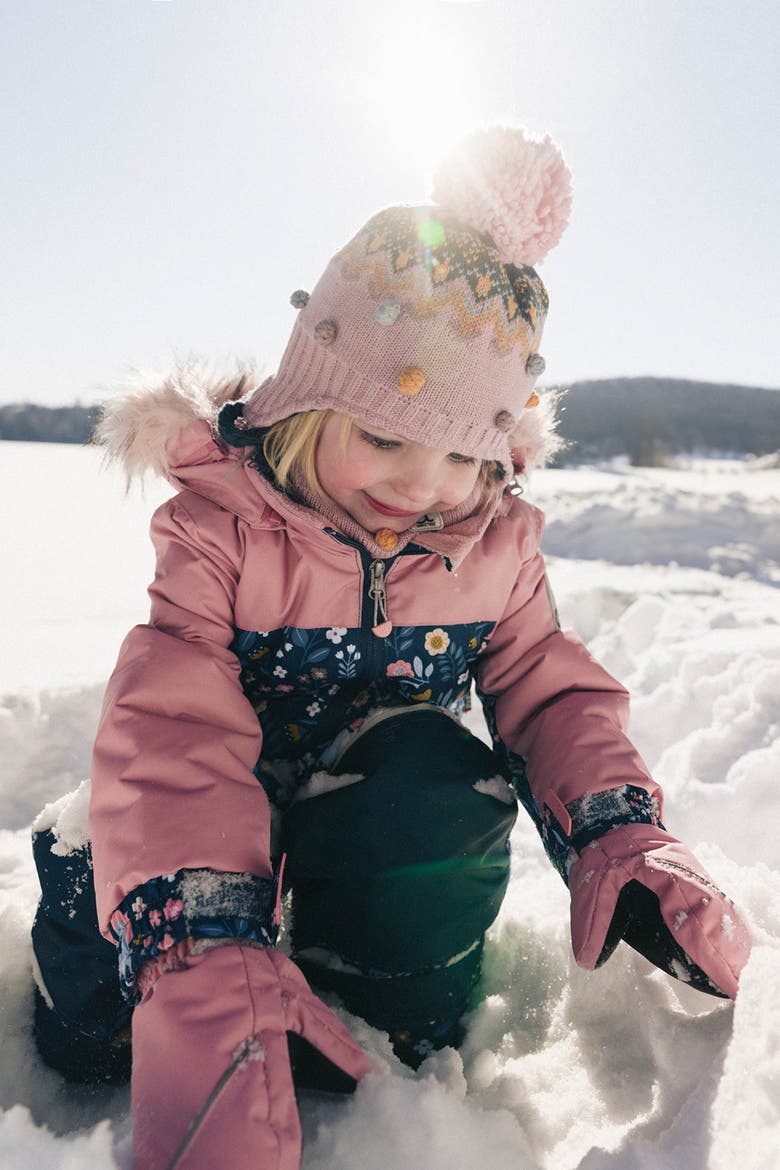 Discover Unicorn Detachable Hood One Piece Snowsuit, Alternate, color, Blue and Pink Unicorn Print