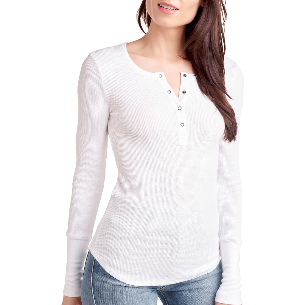 Splendid Classic Thermal Henley in White at Nordstrom, Size X-Large