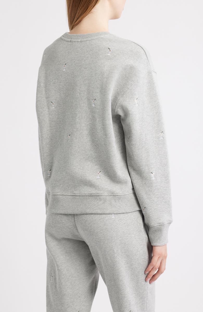 Rails Ramona Martini Embroidered Cotton Sweatshirt, Alternate, color, Heather Grey Martini