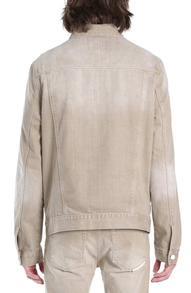 HVMAN MK2 Embroidered Logo Denim Trucker Jacket, Alternate, color, Khaki