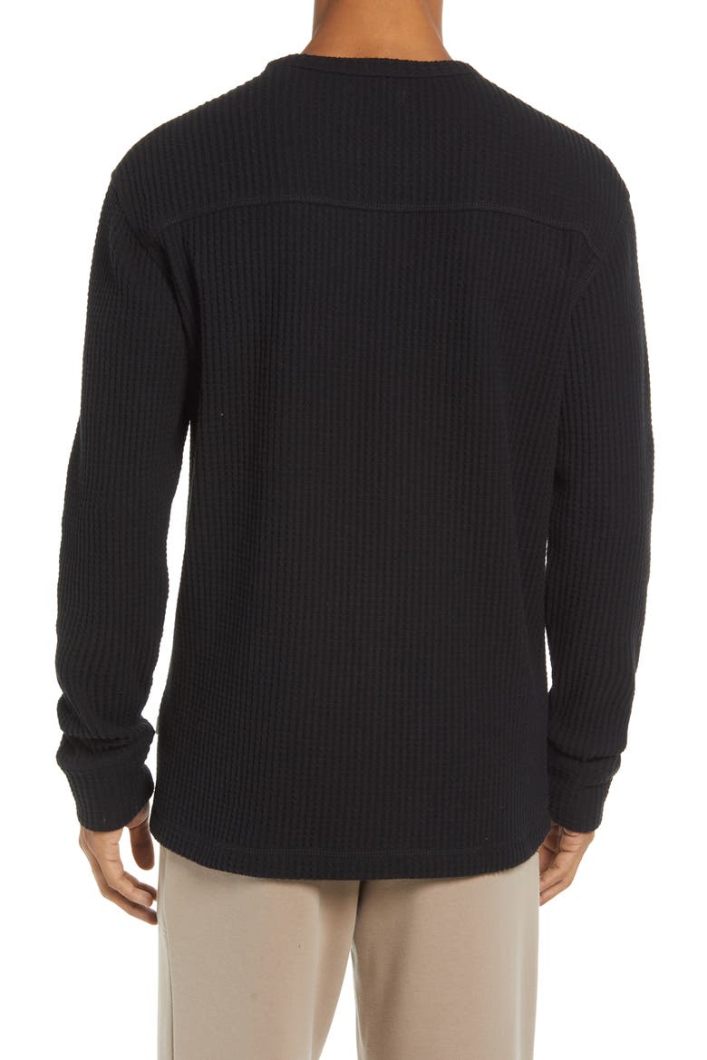 Adam Cotton Blend Thermal Knit Top, Alternate, color, BLACK