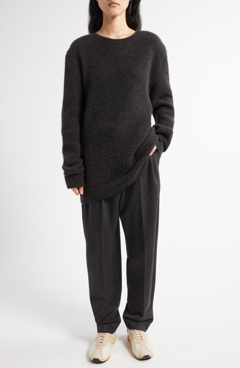 The Row Richelle Pleated Tapered Cashmere Pants, Alternate, color, 