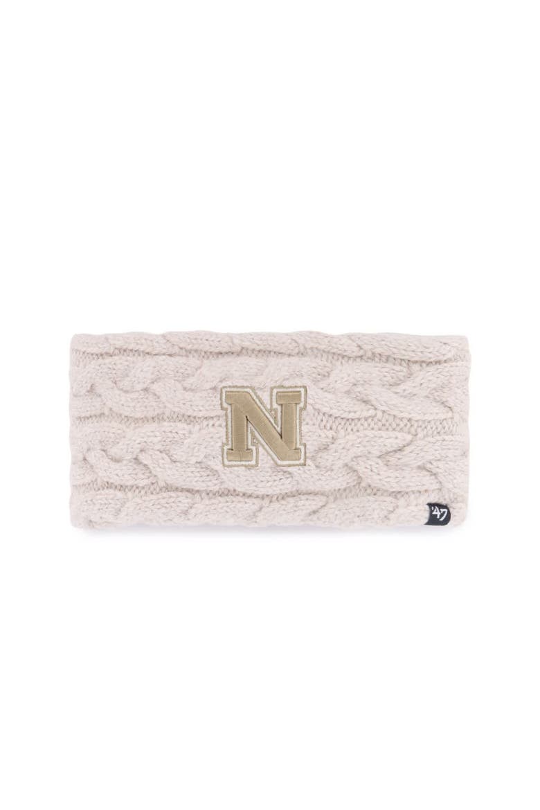 Women's '47  Natural Nebraska Huskers Core & Inline Latte Knit Headband, Main, color, Natural