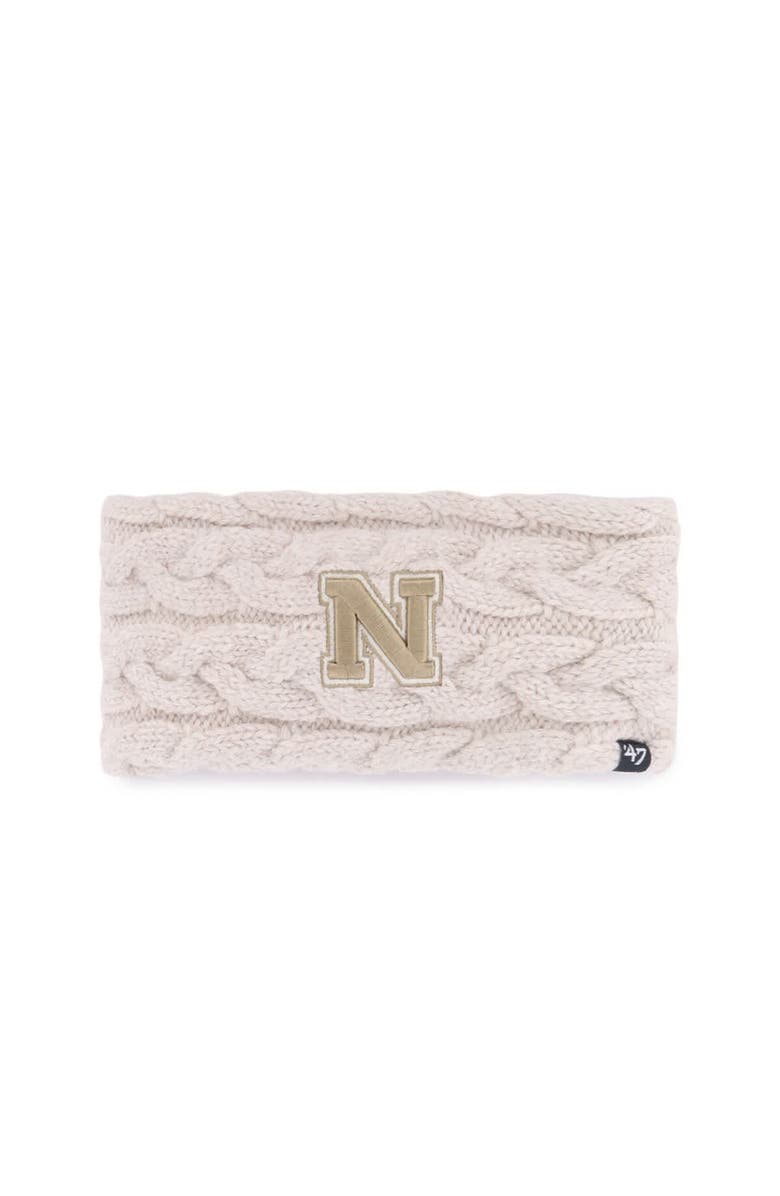 '47 Women's '47  Natural Nebraska Huskers Core & Inline Latte Knit Headband, Main, color, Natural