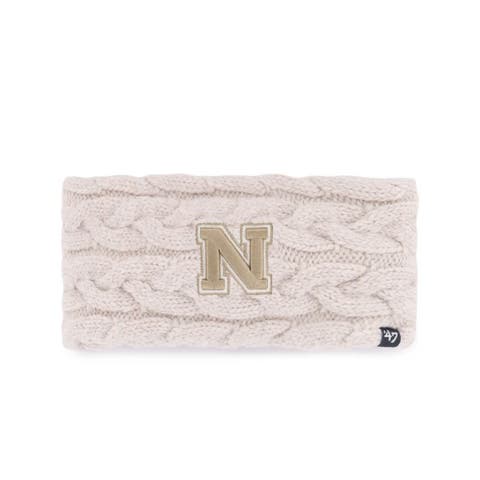 Women's '47  Natural Nebraska Huskers Core & Inline Latte Knit Headband