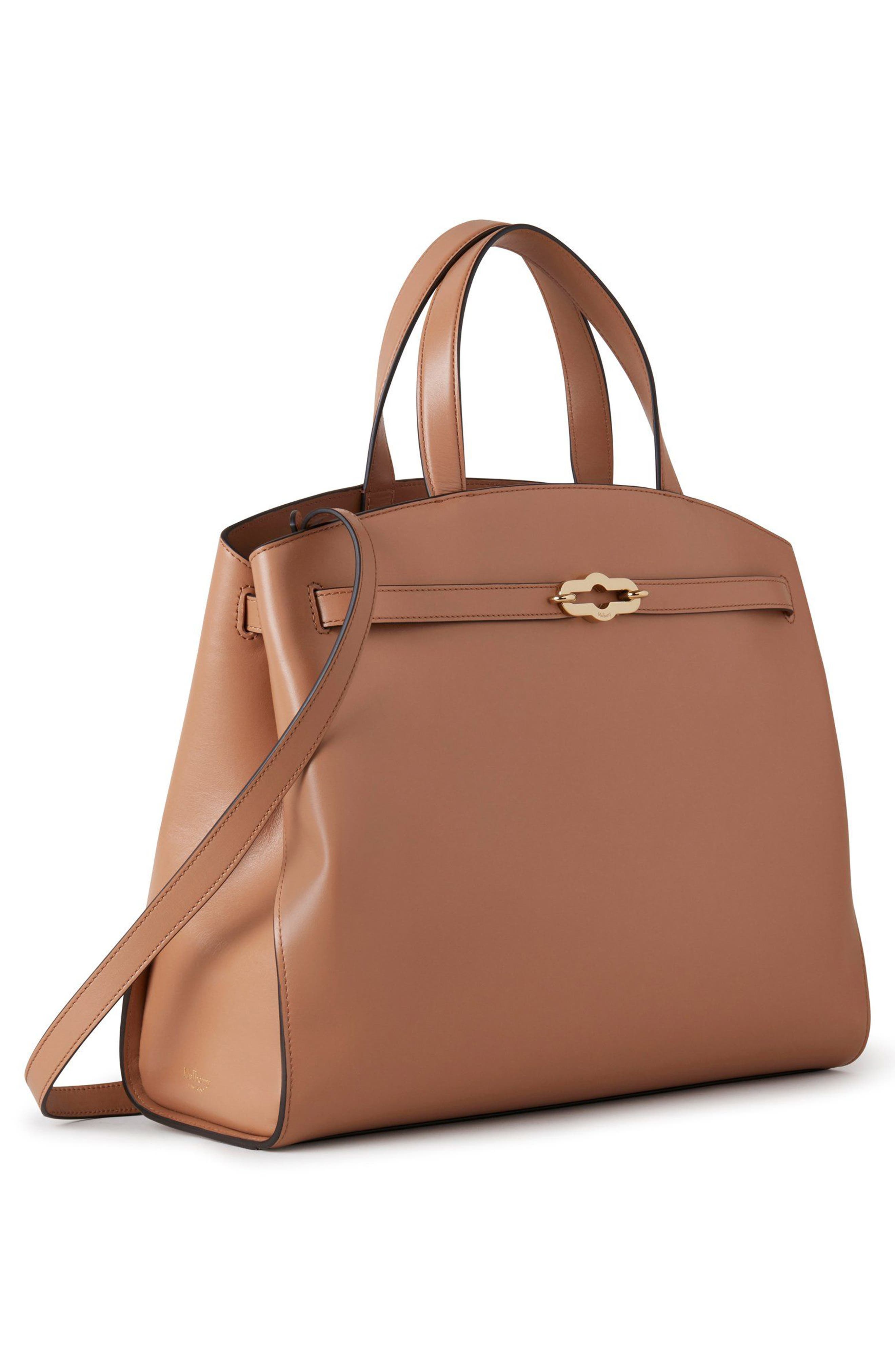 Pimlico High Gloss Leather Tote, Alternate, color, SABLE
