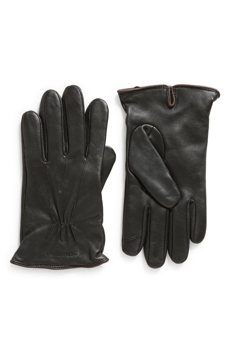 Cole Haan Points Leather Gloves, Main, color,
