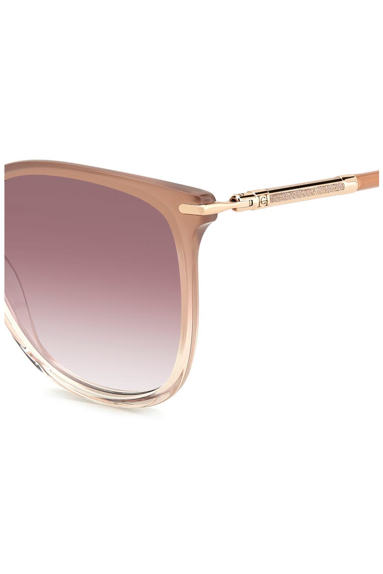 Her 55mm Gradient Square Sunglasses, Alternate, color, NUDE/ PINK DS