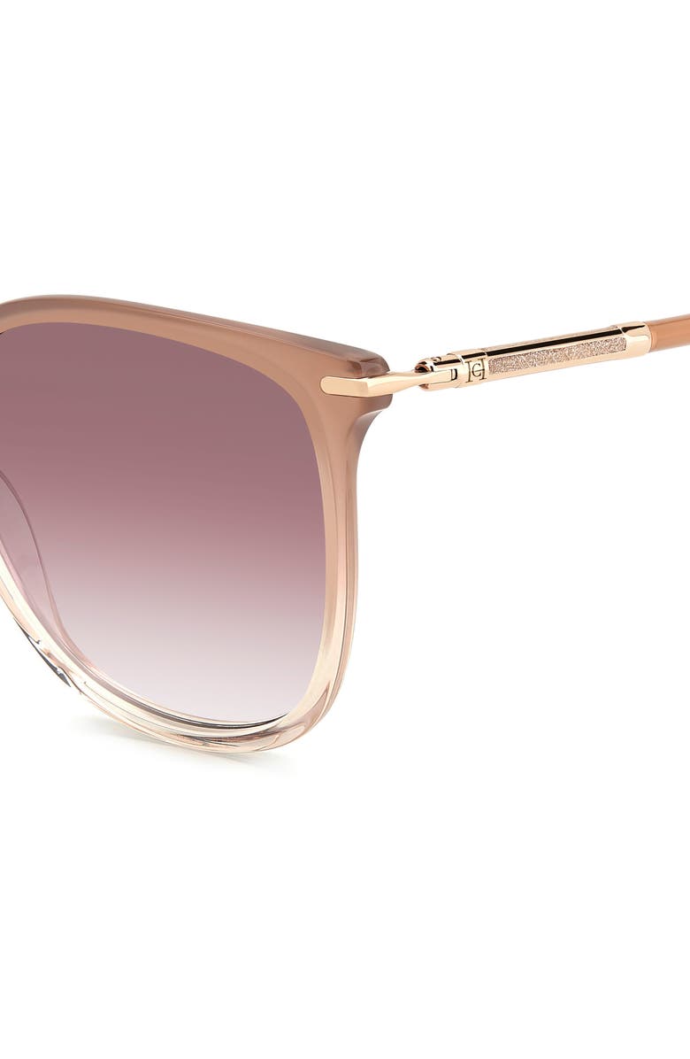Carolina Herrera Her 55mm Gradient Square Sunglasses, Alternate, color, Nude/ Pink Ds
