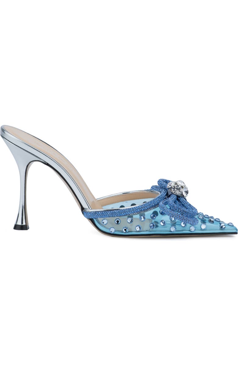 Mach & Mach Double Crystal Bow Pointed Toe Mule, Alternate, color,