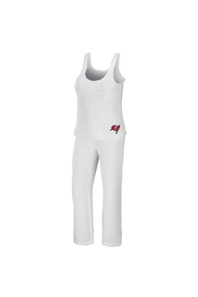 Women's WEAR by Erin Andrews Cream Tampa Bay Buccaneers Cozy Scoop Neck Tank Top & Pants Sleep Set, Main, color, Cream