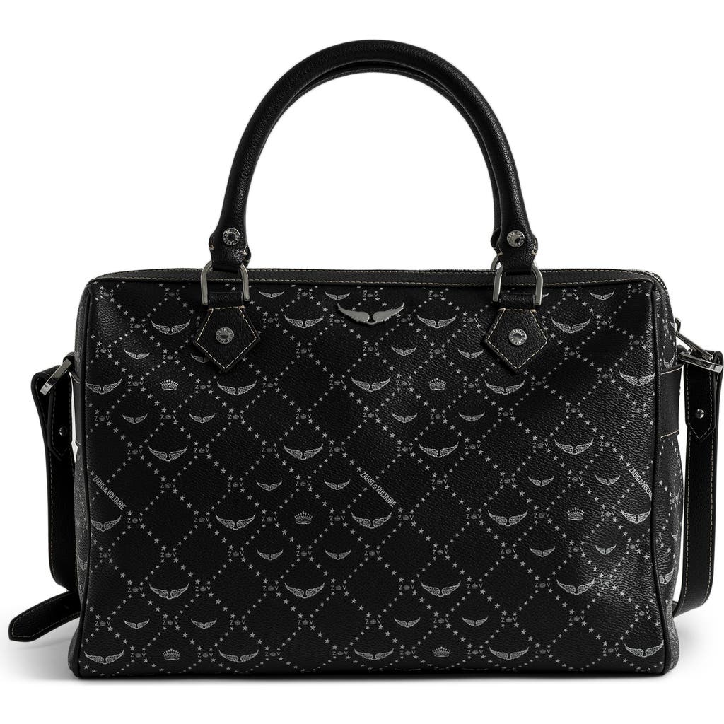 Zadig & Voltaire Medium Sunny Vibe Monogram Bag In Black