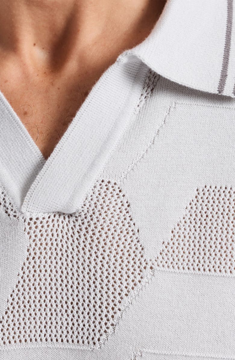 Robert Graham Marcross Short Sleeve Cotton Sweater, Alternate, color, Light Grey