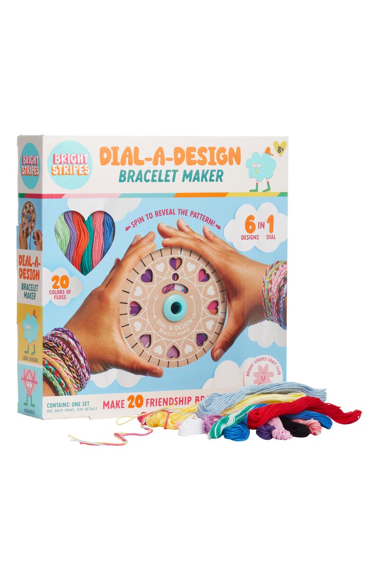 BRIGHT STRIPES Dial-a-Design Friendship Bracelet Maker, Alternate, color, Multi