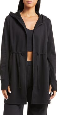 Beyond Yoga On the Go Open Front Hooded Jacket