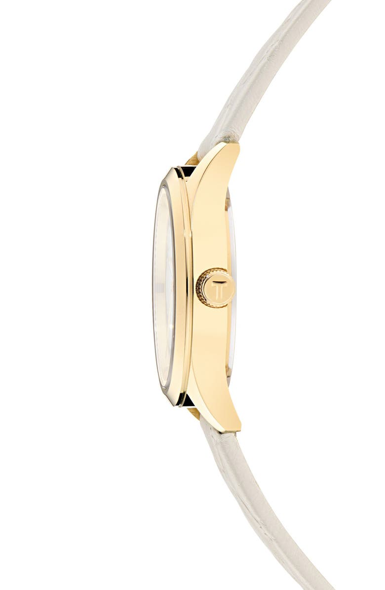 Ted Baker Coolly Leather Strap Watch, 34mm, Alternate, color, White