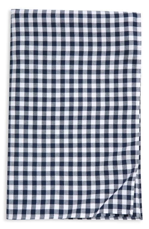 Petite Plume Gingham Tablecloth In Navy