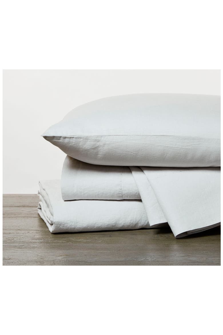 Set of 2 Organic Linen Pillowcases, Main, color, FOG