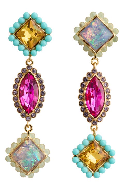 Mismatch Linear Drop Earrings