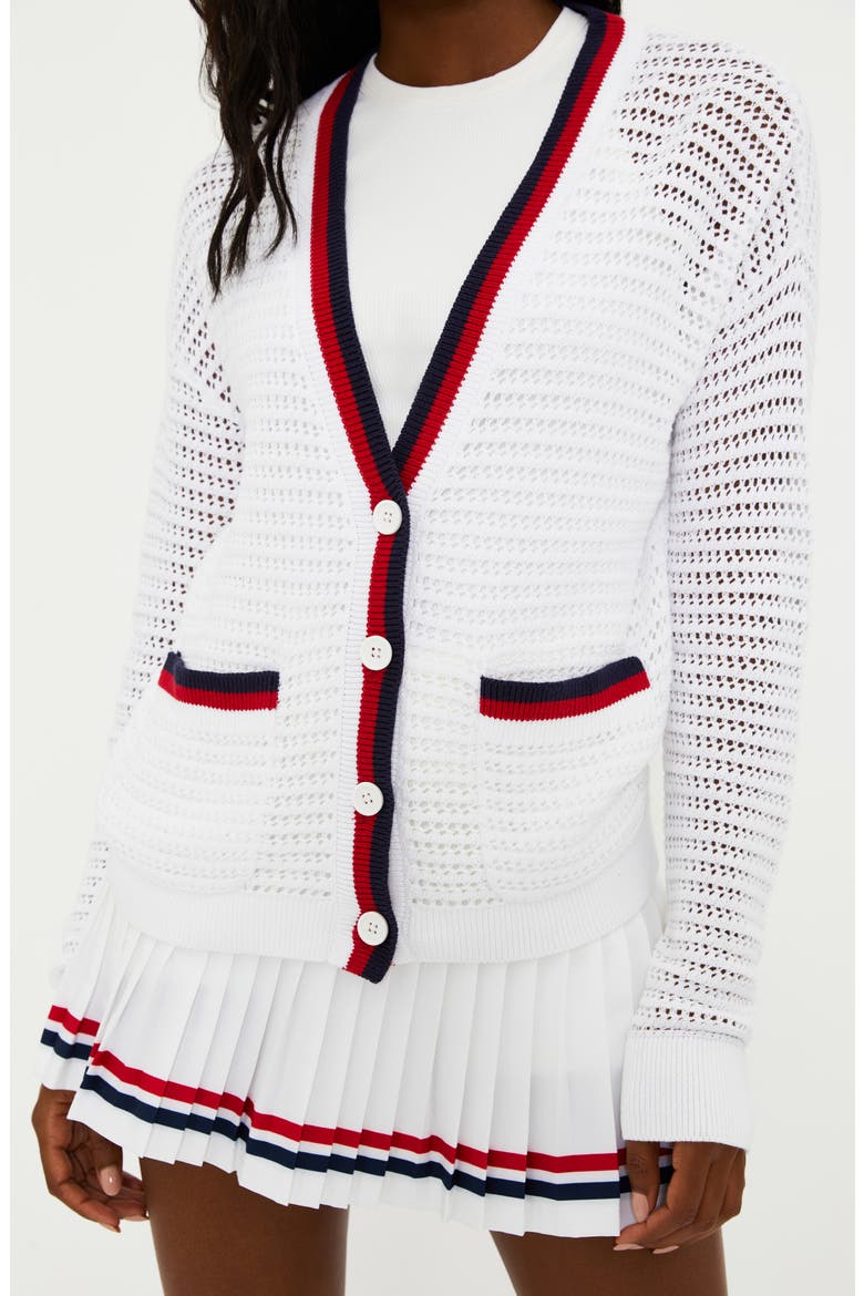 Gene Open Stitch Cotton Cardigan, Main, color, AMERICANA