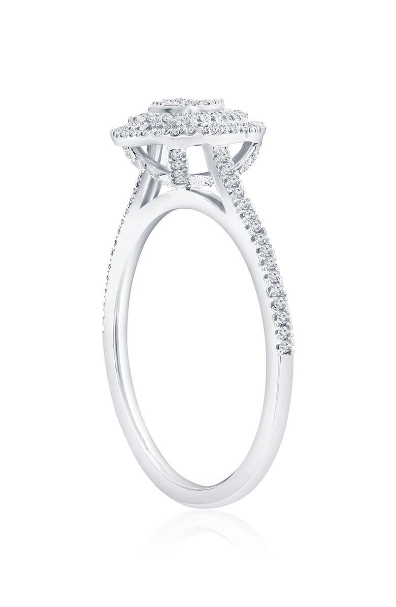 SIMONA Sterling Silver Diamond Pear Ring - 0.28 ctw, Alternate, color, Silver