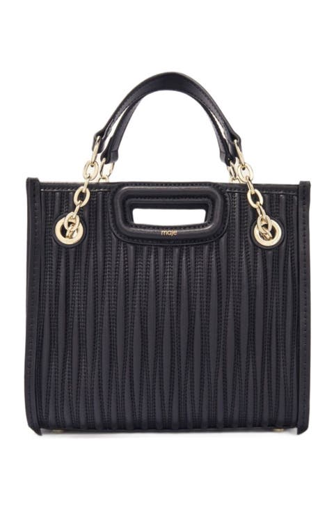 Mini quilted leather tote bag