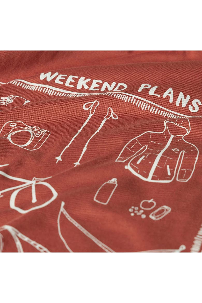 Unisex Weekend Plans Cotton Short-Sleeve T-Shirt, Alternate, color, Brick