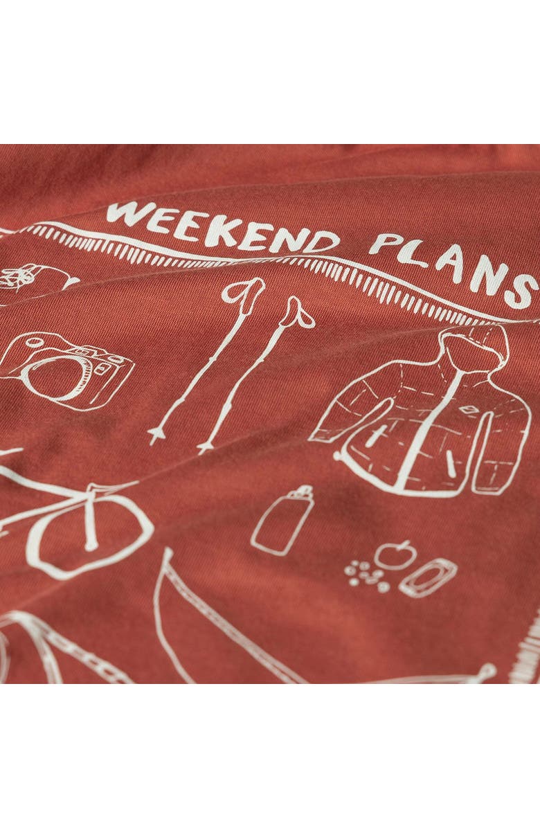 Coalatree Unisex Weekend Plans Cotton Short-Sleeve T-Shirt, Alternate, color, Brick